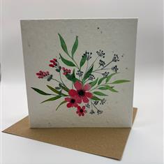 Pretty Pink Flower Seeded Card