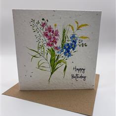 Happy Birthday Wild flower Bunch Seeded Card 